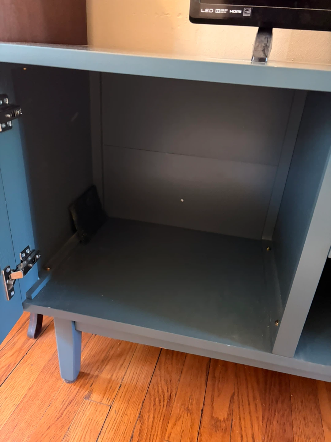 Blue Media Center with Cane Doors - photo 4