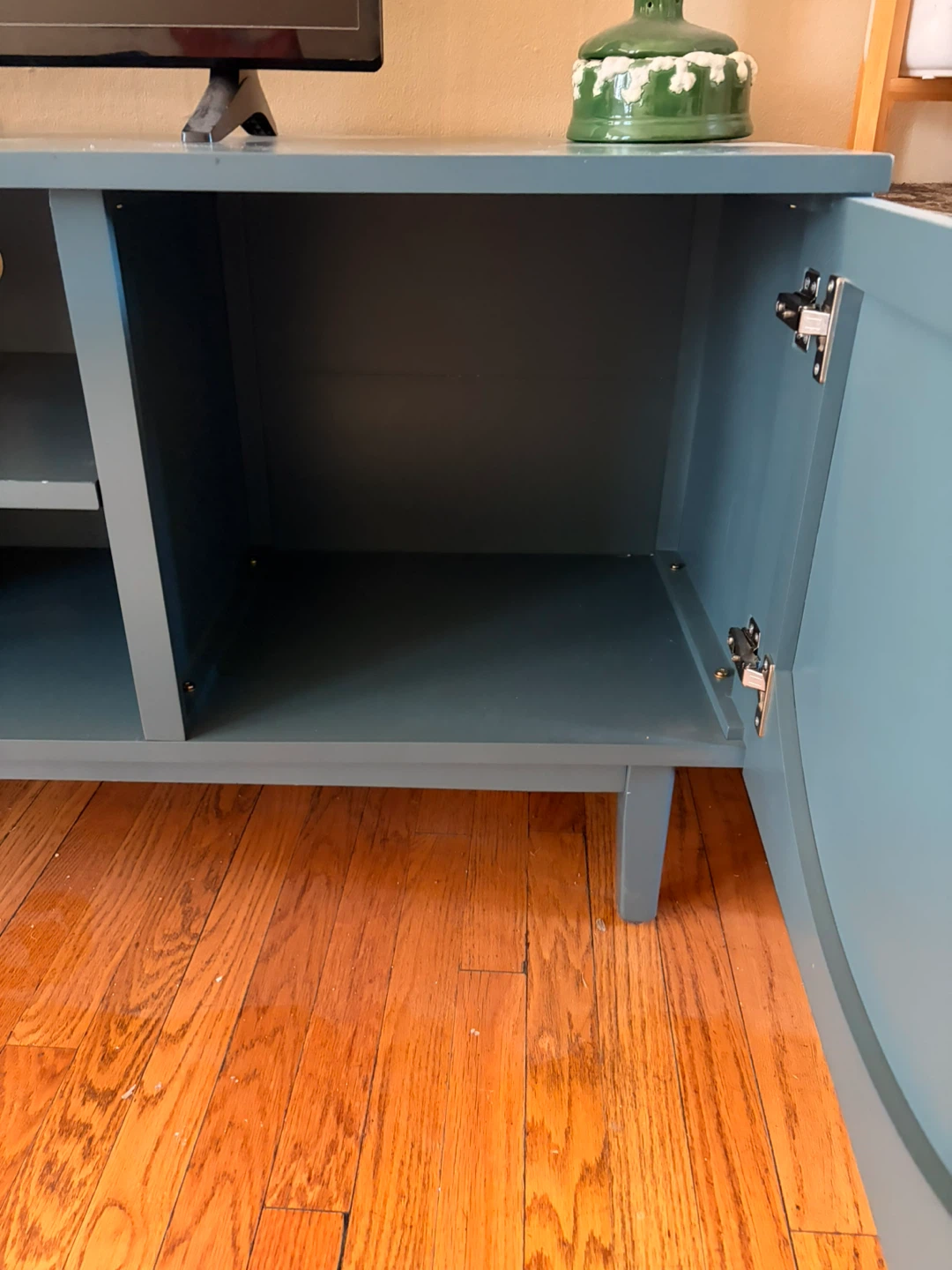Blue Media Center with Cane Doors - photo 5