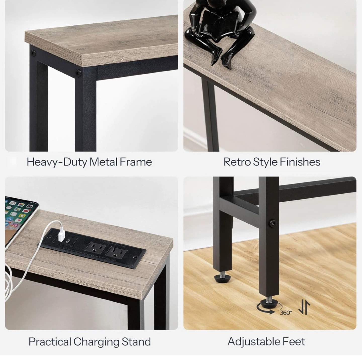 Sleek Console Table with Built-in Charging Station - photo 4