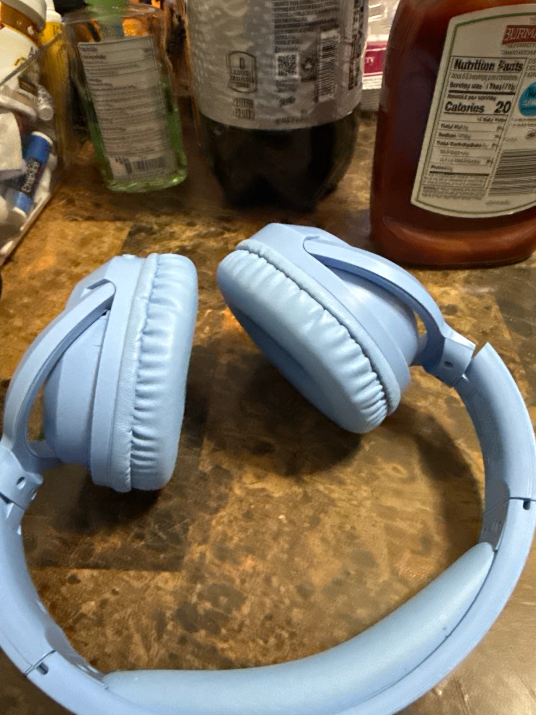 Light Blue Over-Ear Headphones