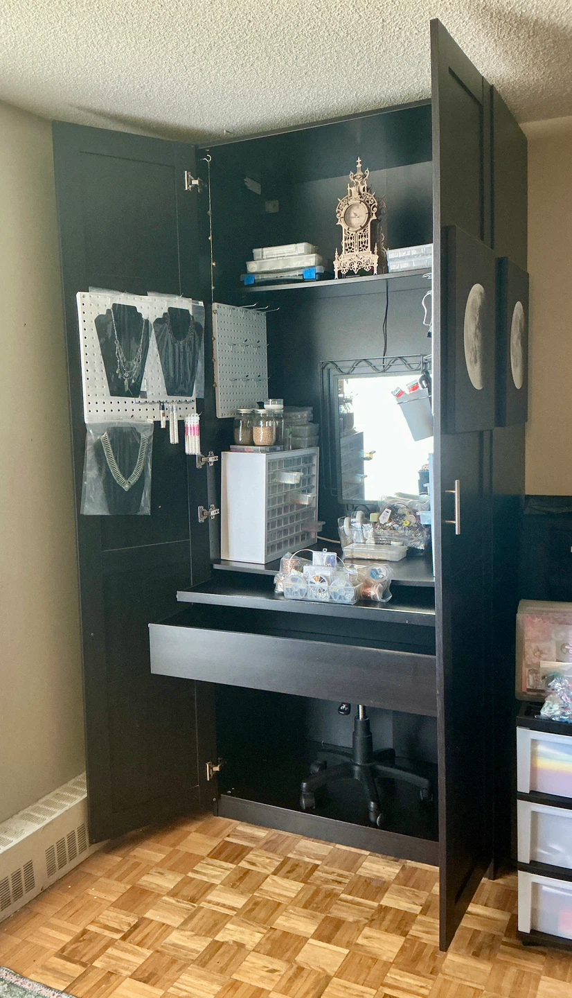 Complete Jewelry Making Studio + IKEA Craft Cabinet - photo 2