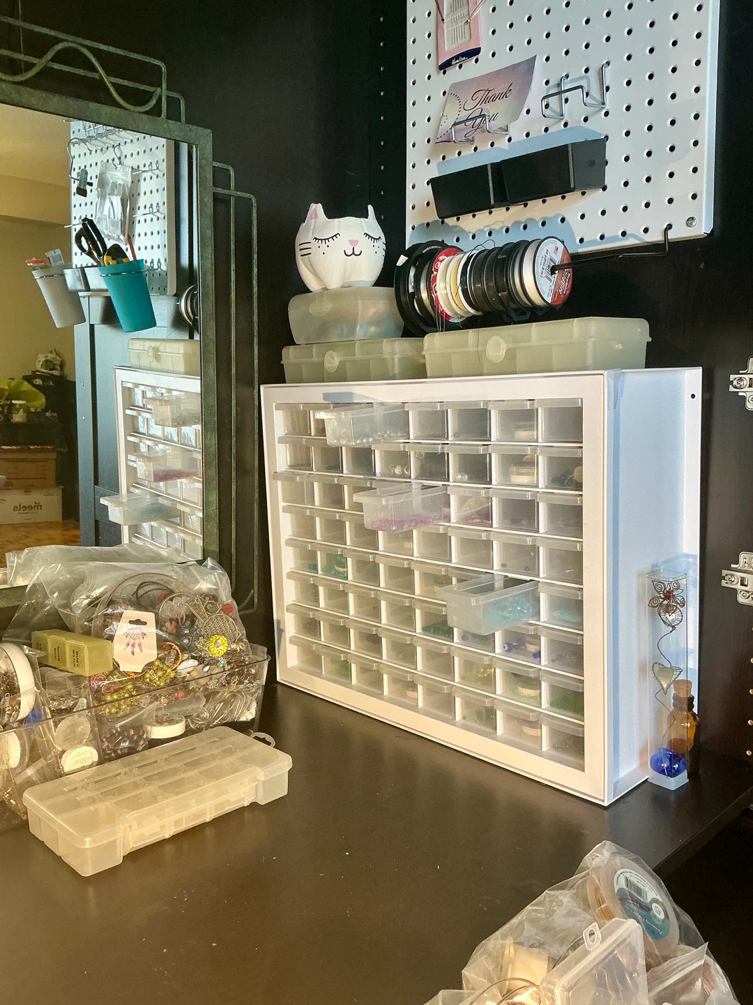 Complete Jewelry Making Studio + IKEA Craft Cabinet - photo 4