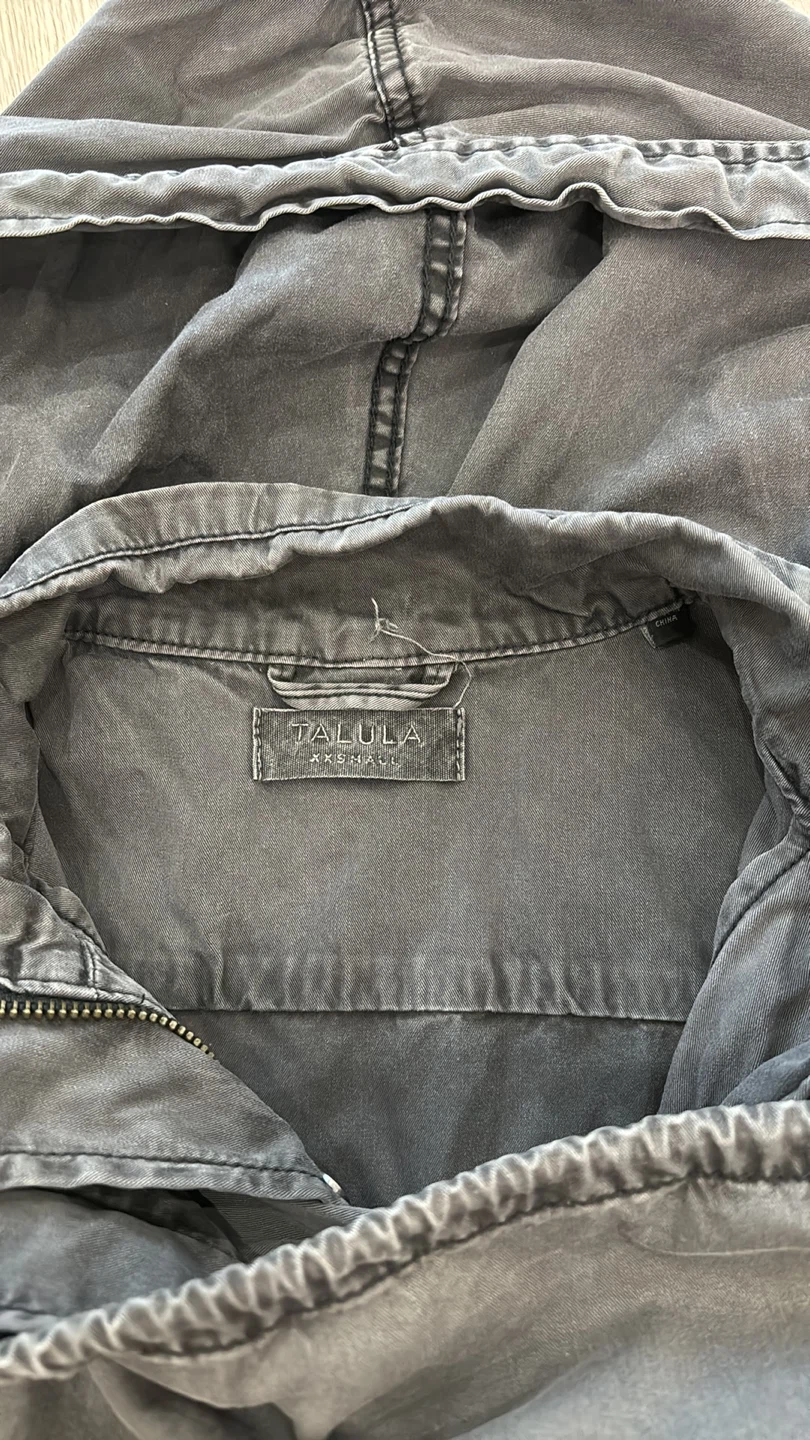 Aritzia Talula grey spring / fall hooded jacket - photo 3