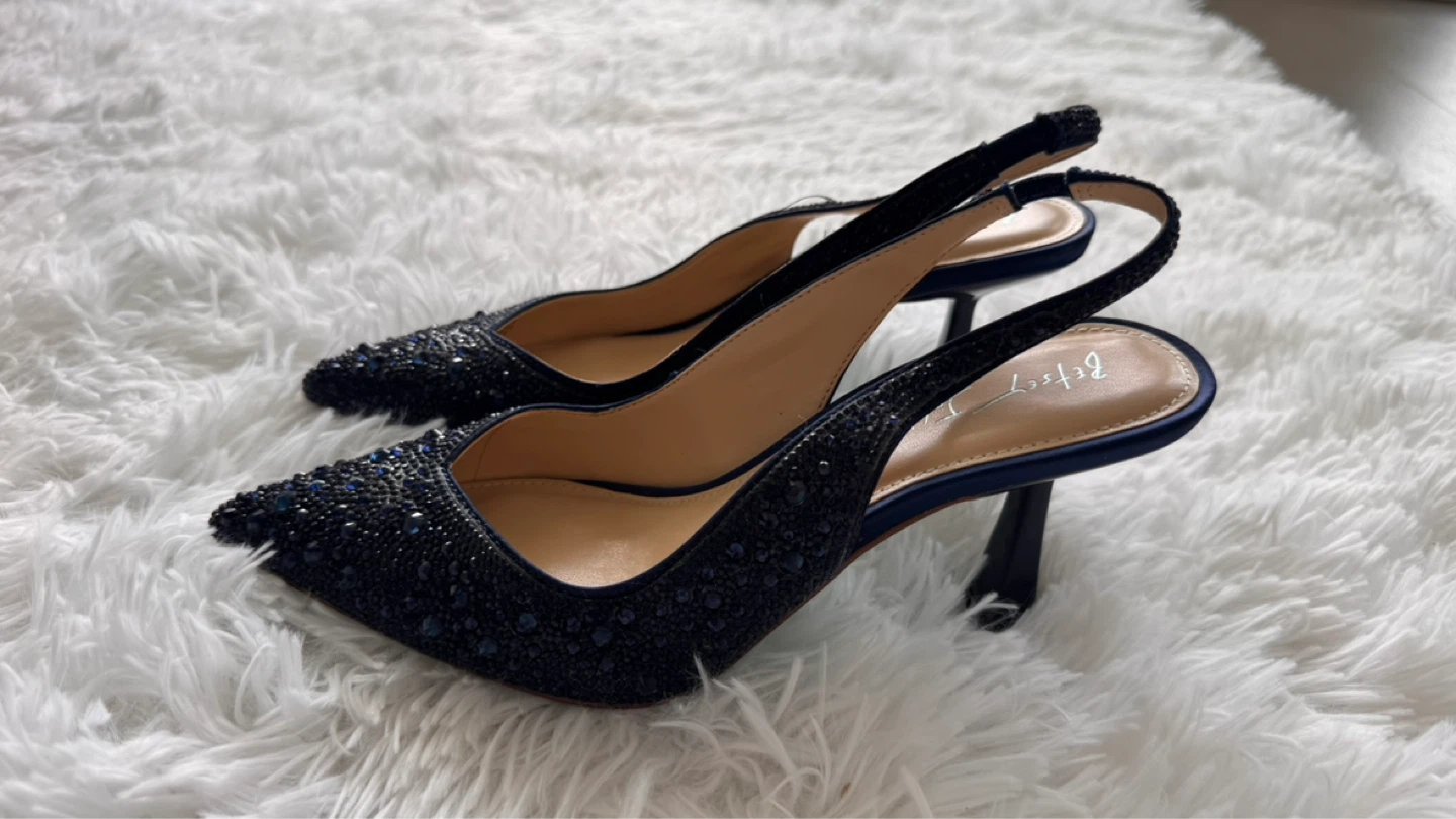 Betsy Johnson Sparkly Embellished Slingback Heels - photo 3