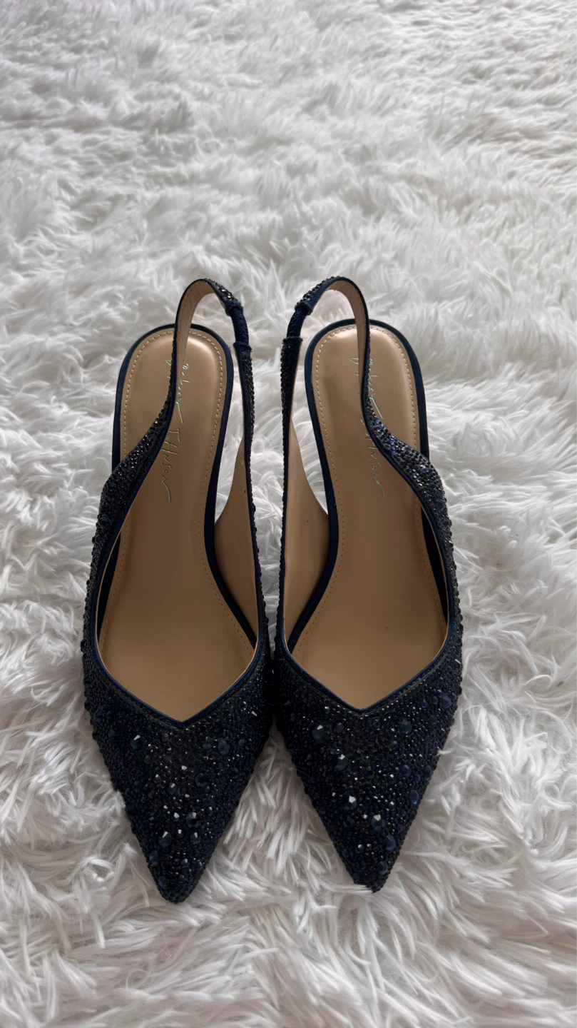 Betsy Johnson Sparkly Embellished Slingback Heels - photo 2
