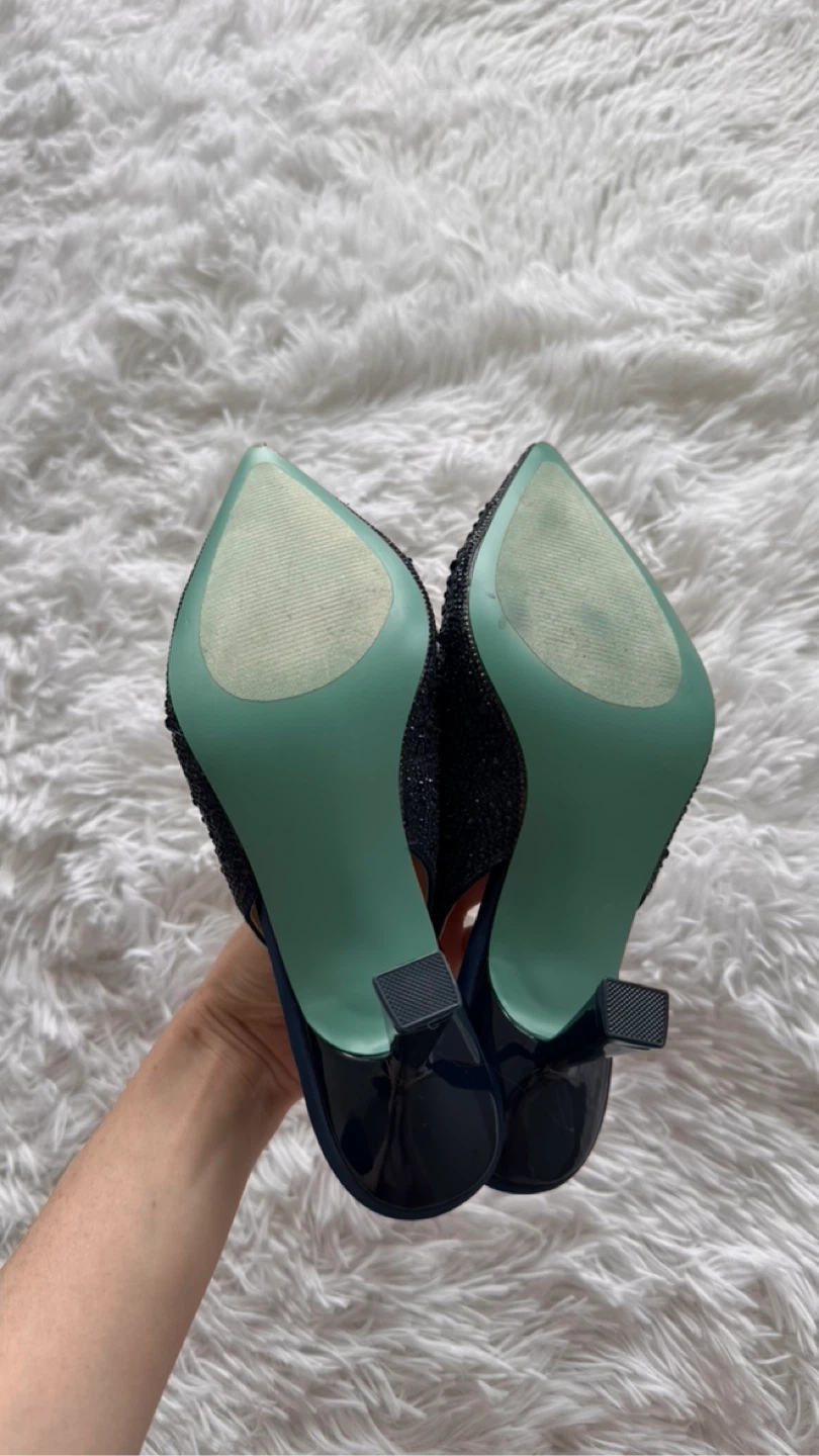 Betsy Johnson Sparkly Embellished Slingback Heels - photo 4
