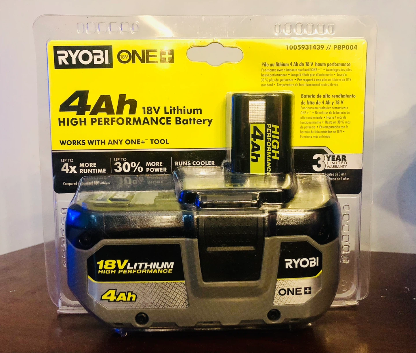 Ryobi ONE+ 18V Lithium High Performance Battery 4Ah