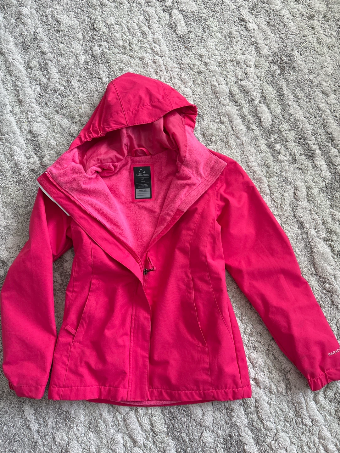 Paradox Kids Pink Fleece-Lined Hooded Jacket