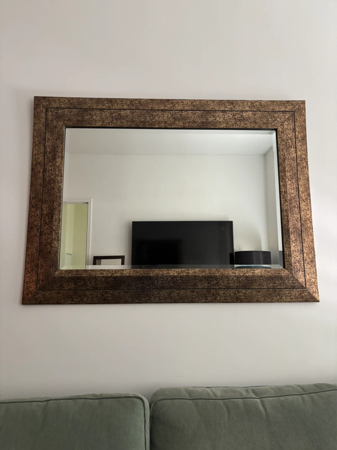 Speckled Bronze Framed Wall Mirror