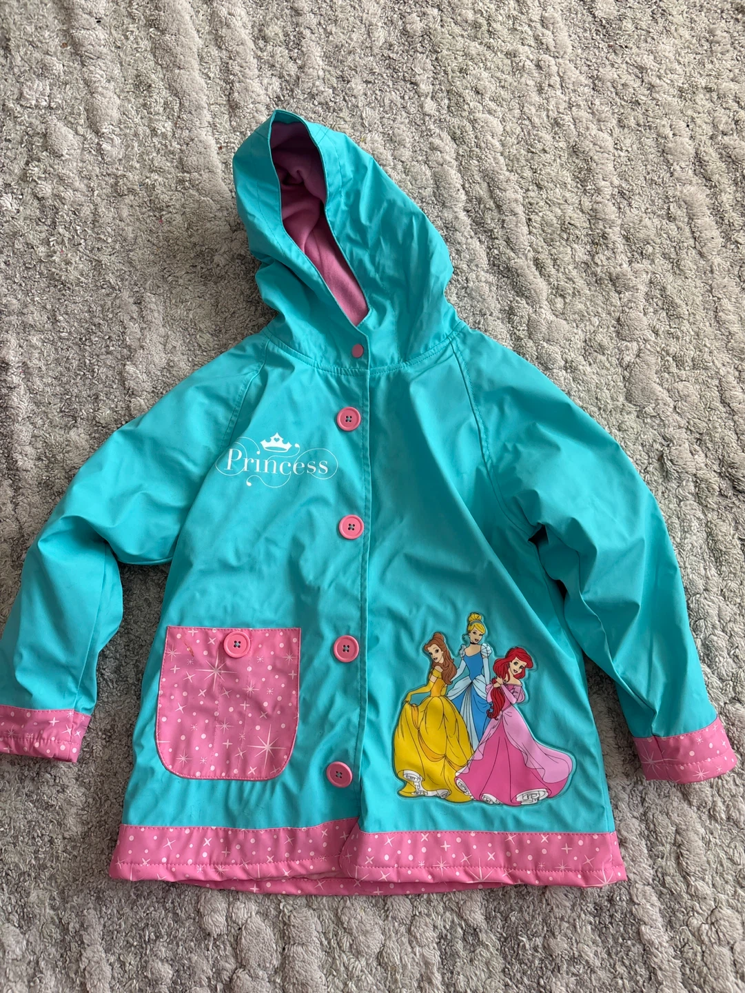 Girls Princess Raincoat