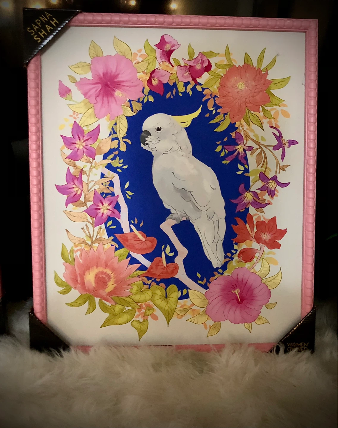 Sapna Shah "Two Cockatoos" Framed Art Print