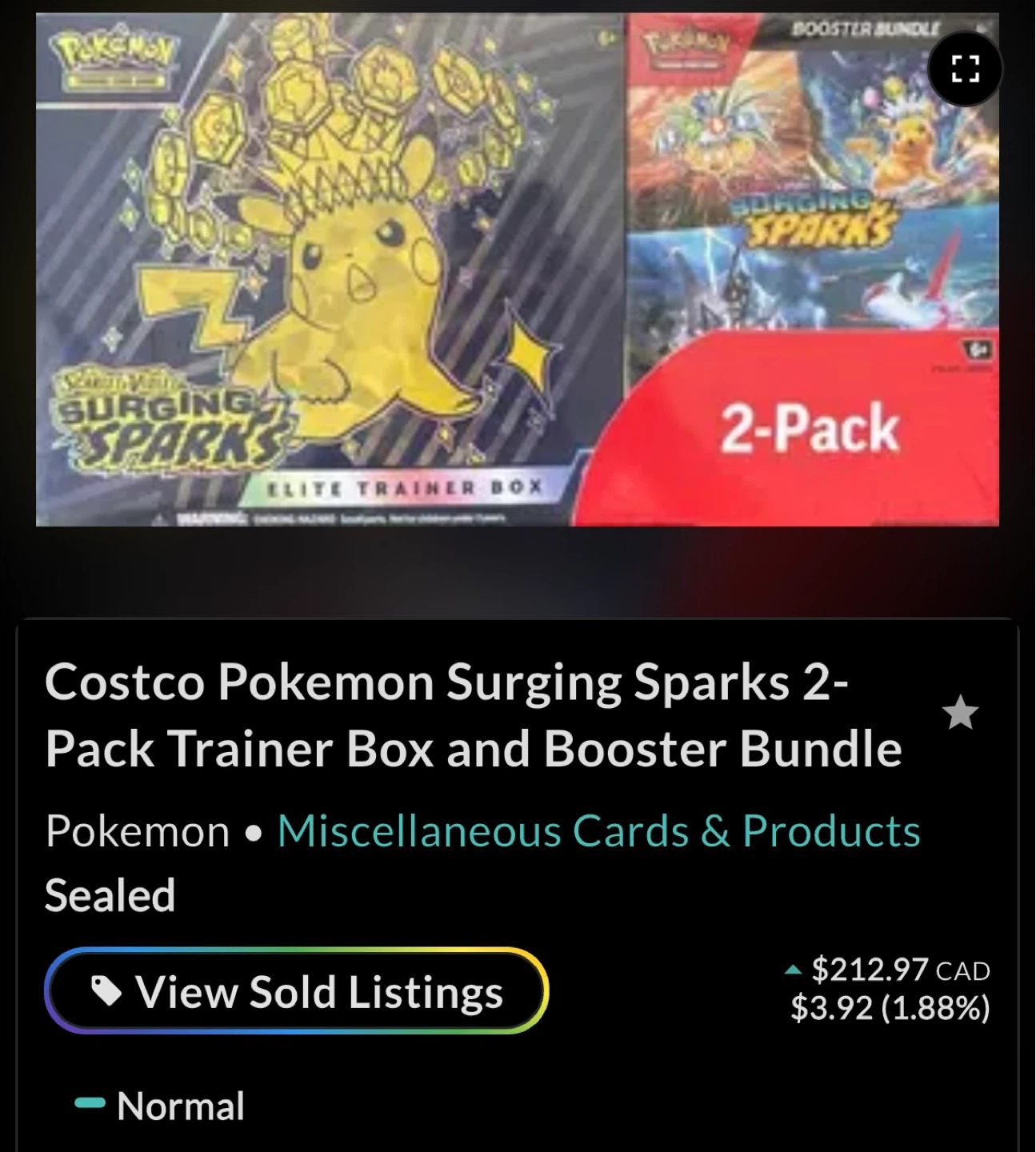 Surging Sparks Etb and booster bundle pack