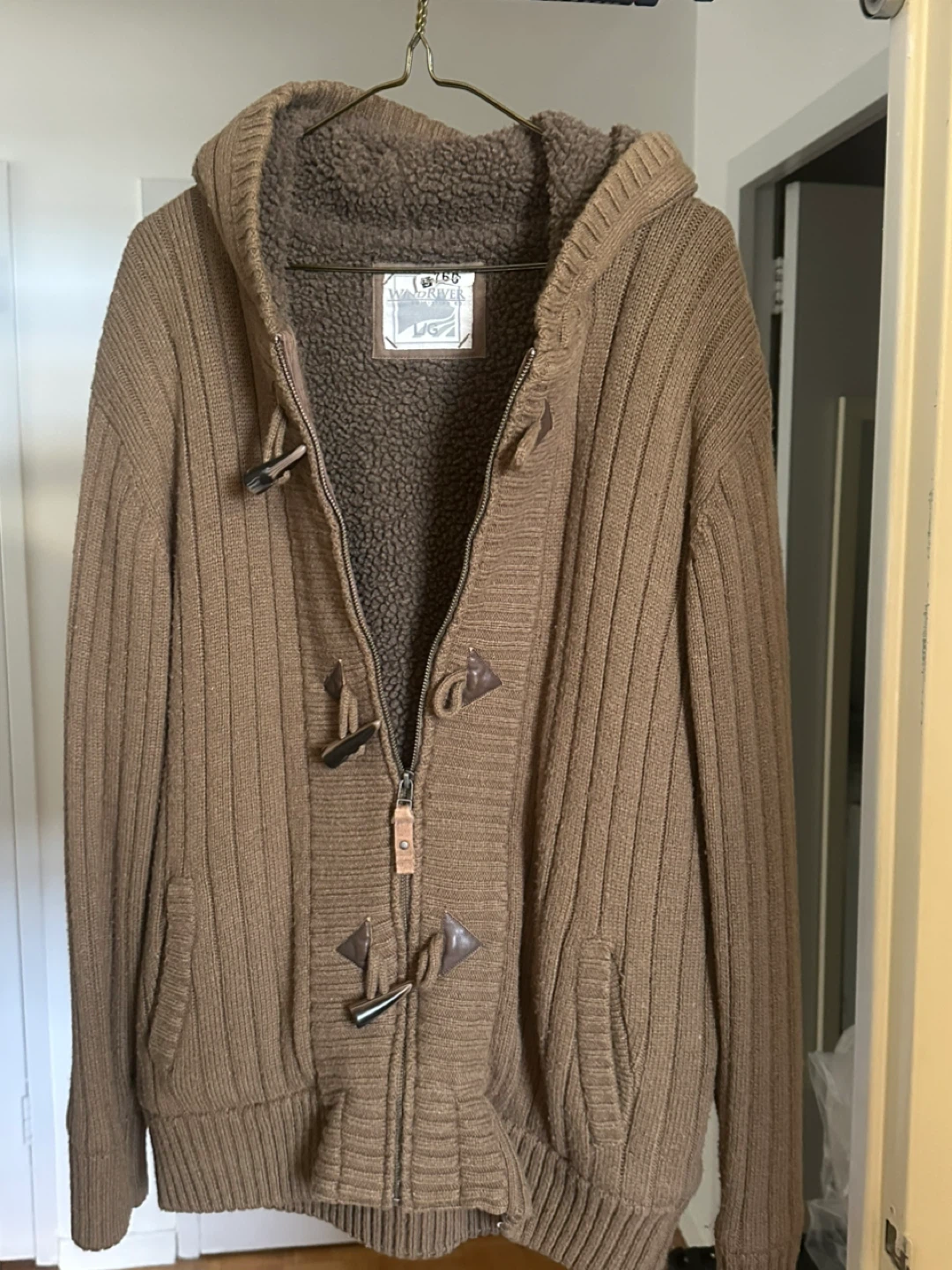 Wind River Co. Men's Knit Duffle Coat with Sherpa Lining - photo 2
