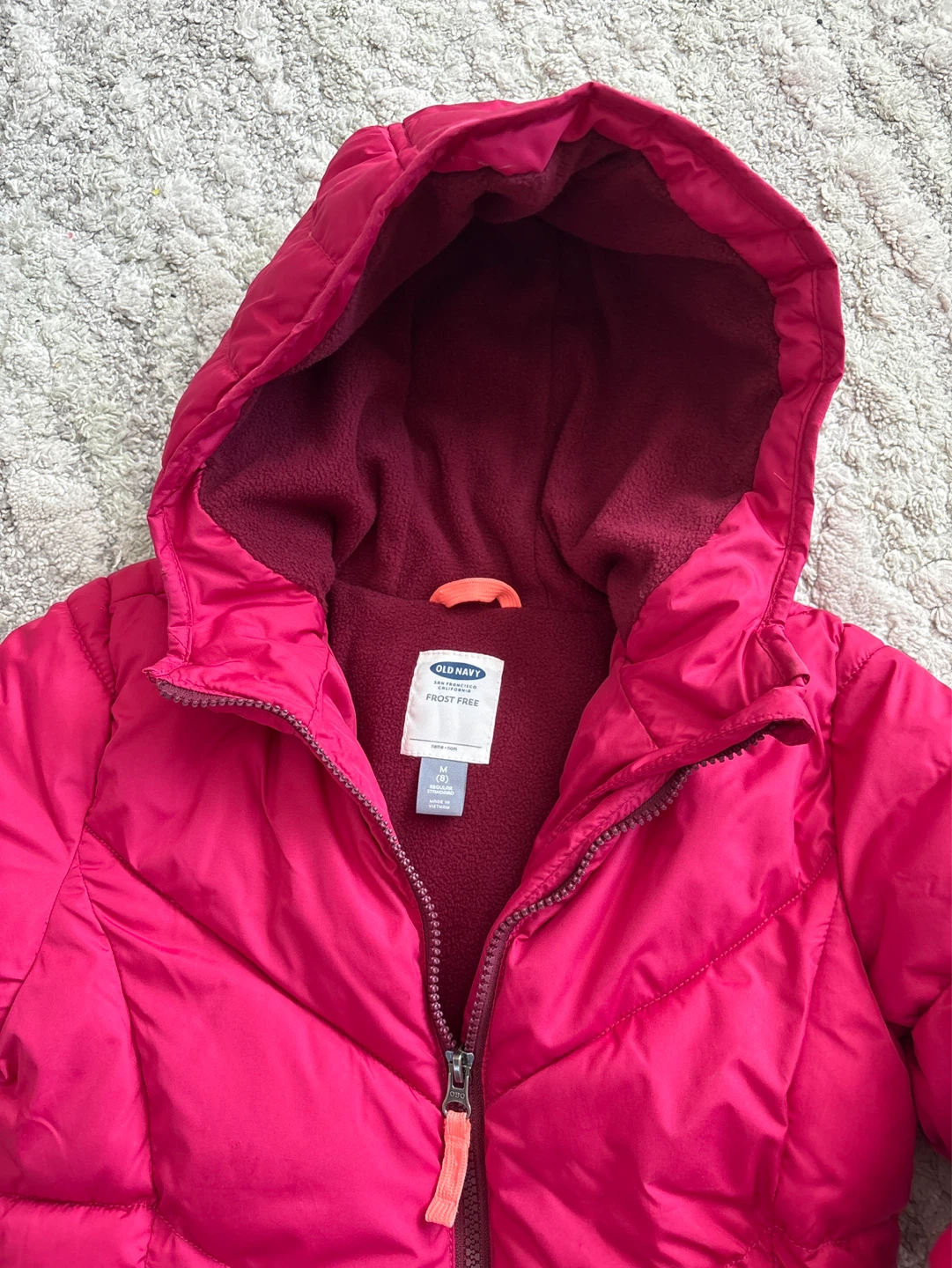 Old Navy Pink Puffer Winter Jacket - Size 6 - photo 2