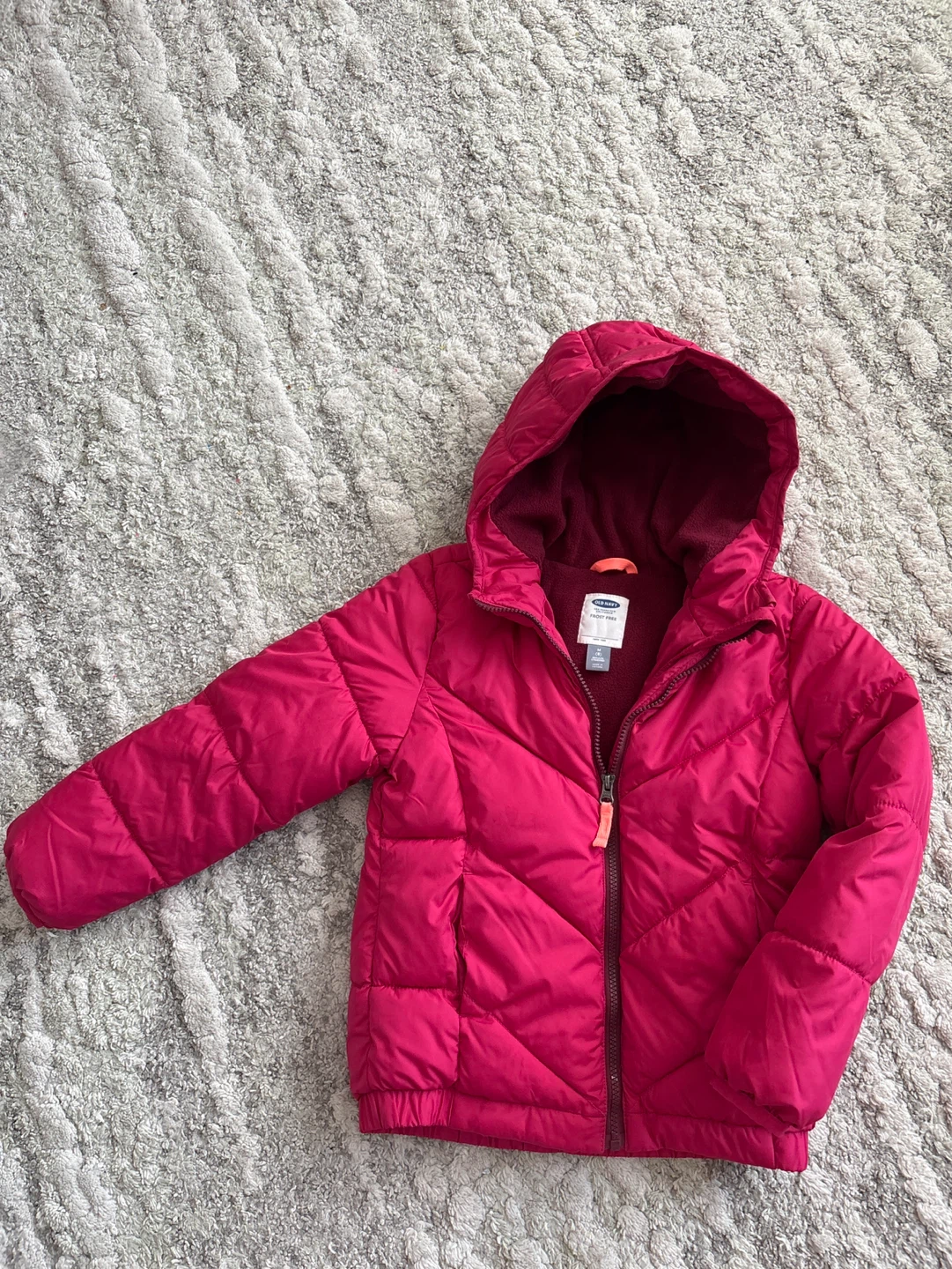 Old Navy Pink Puffer Winter Jacket - Size 6