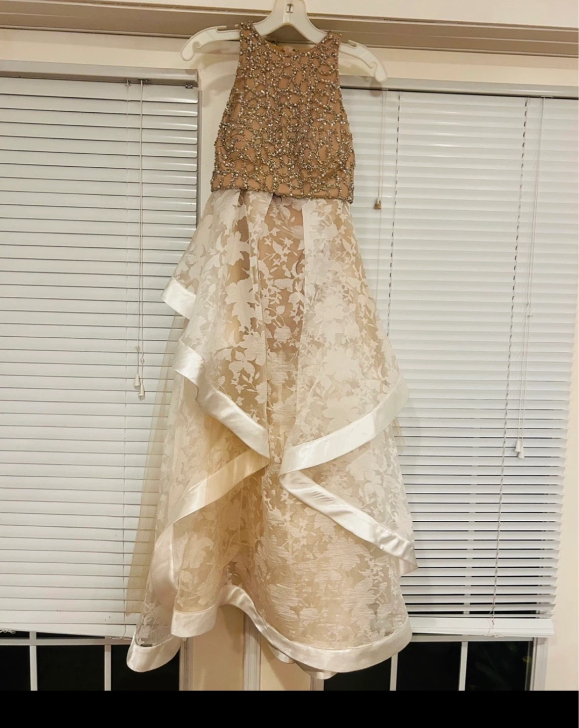 Beaded High Neck Party Dress