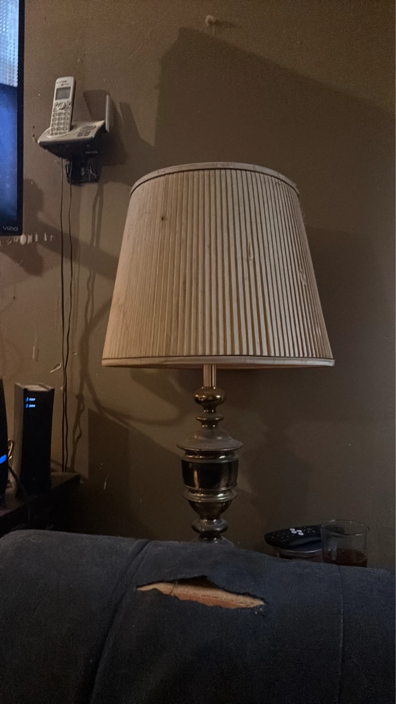 Table Lamp with Pleated Shade - photo 2