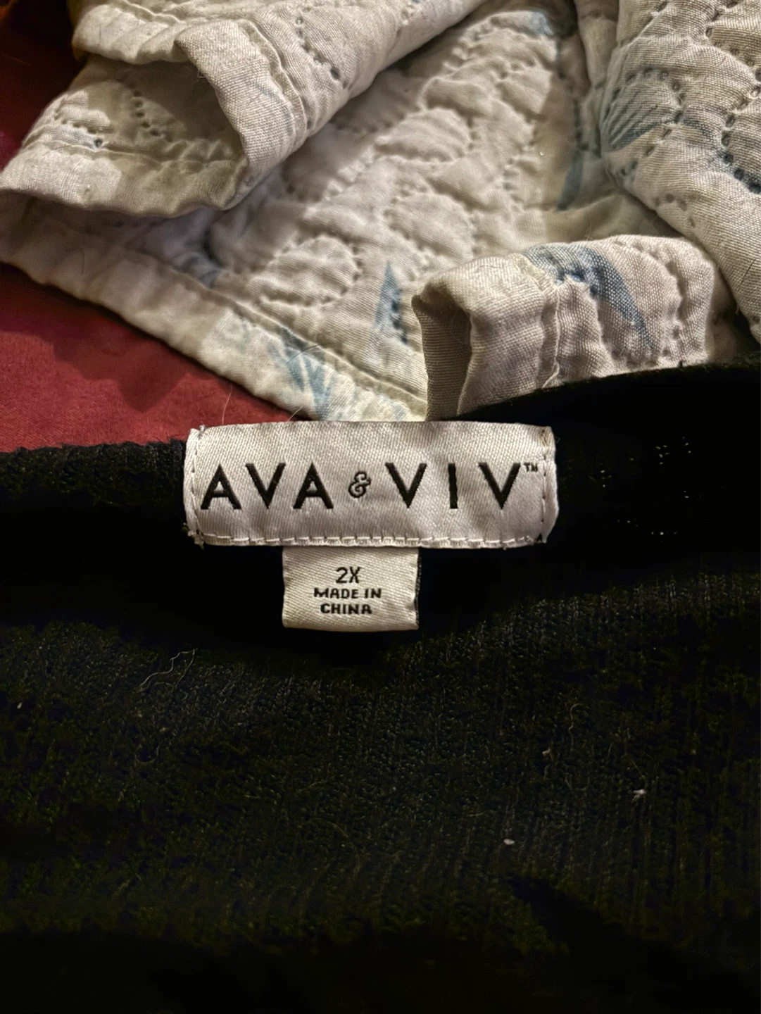 AVA & VIV Black Long Sleeve Top Size 2X - photo 5