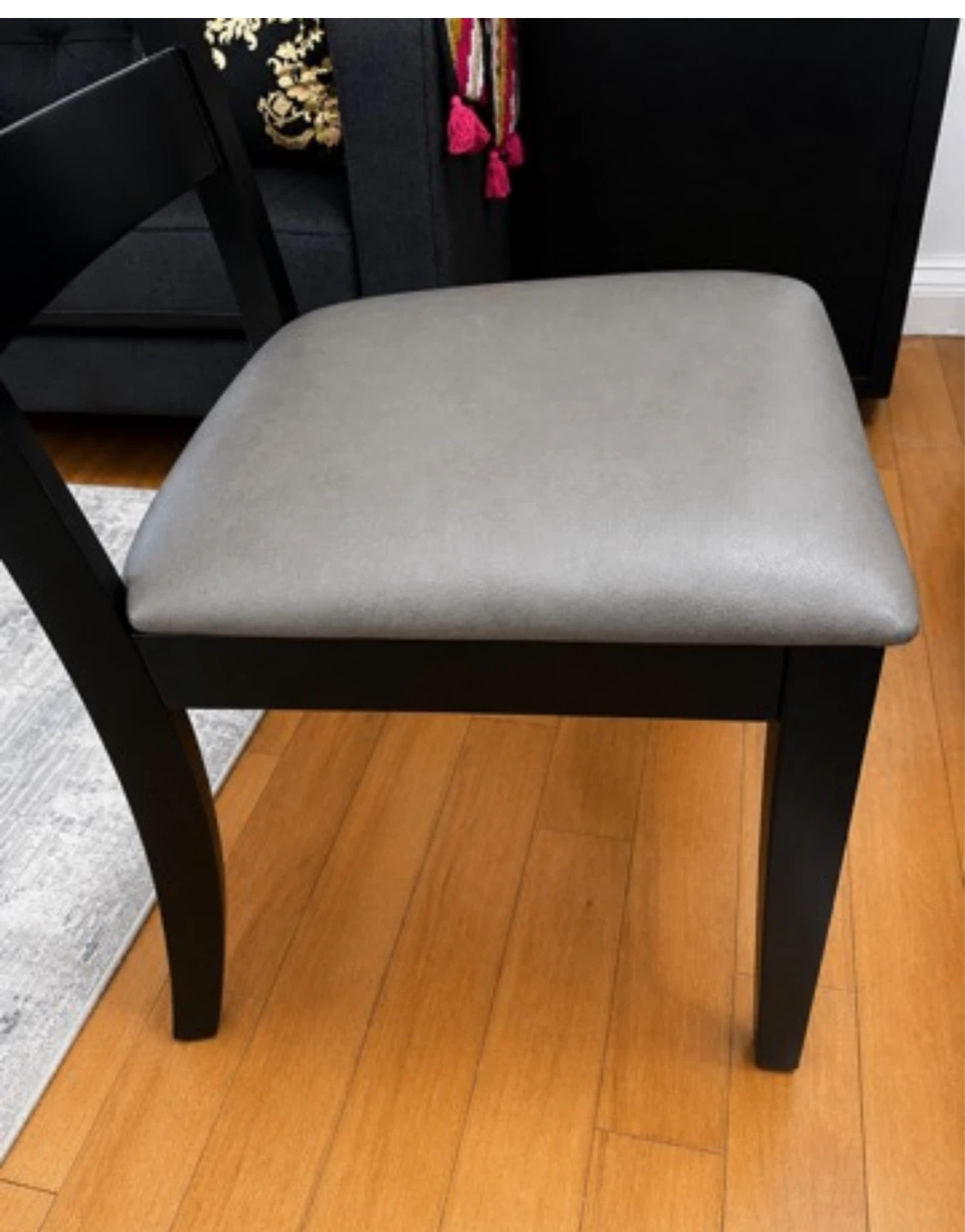 Black Dining Table Set with 6 Chairs - photo 3