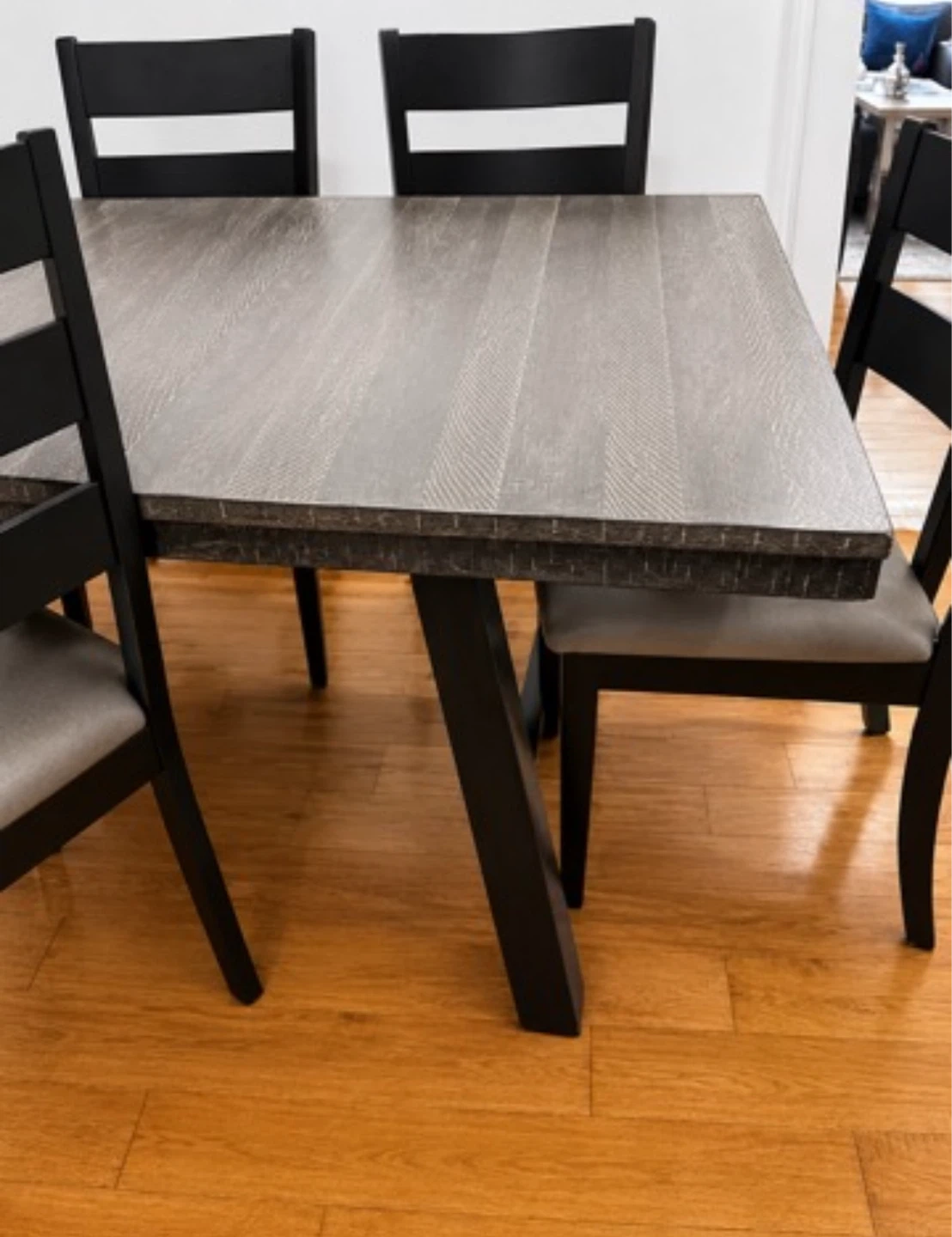 Black Dining Table Set with 6 Chairs - photo 2