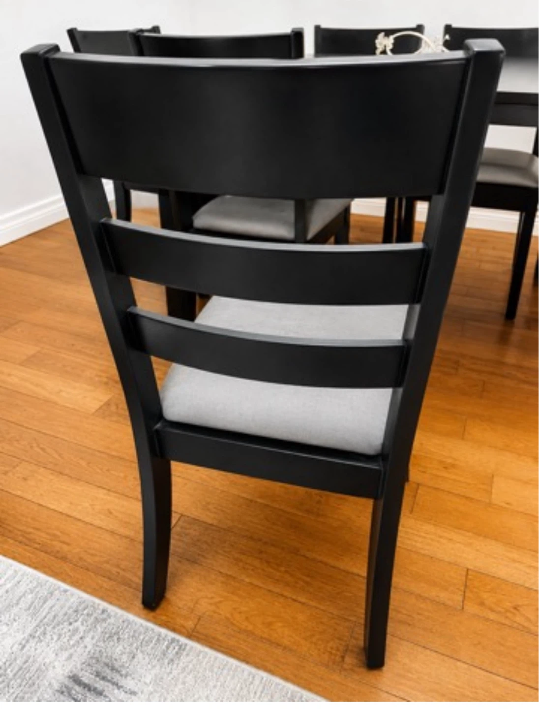 Black Dining Table Set with 6 Chairs - photo 4