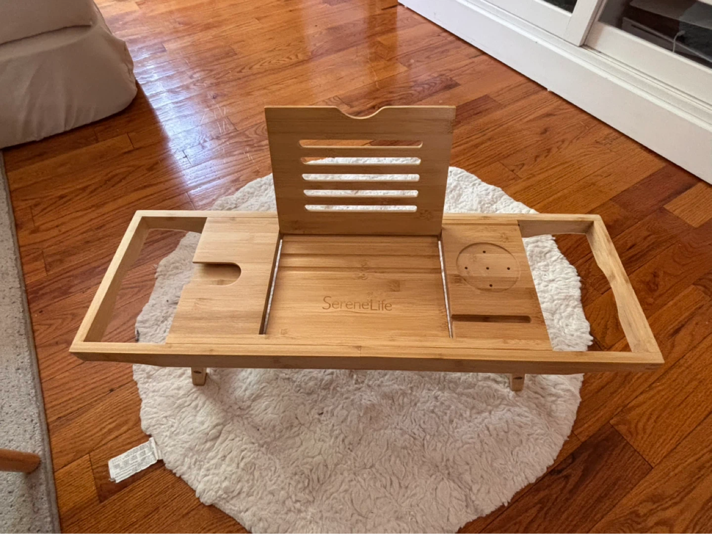 Bamboo bathtub tray