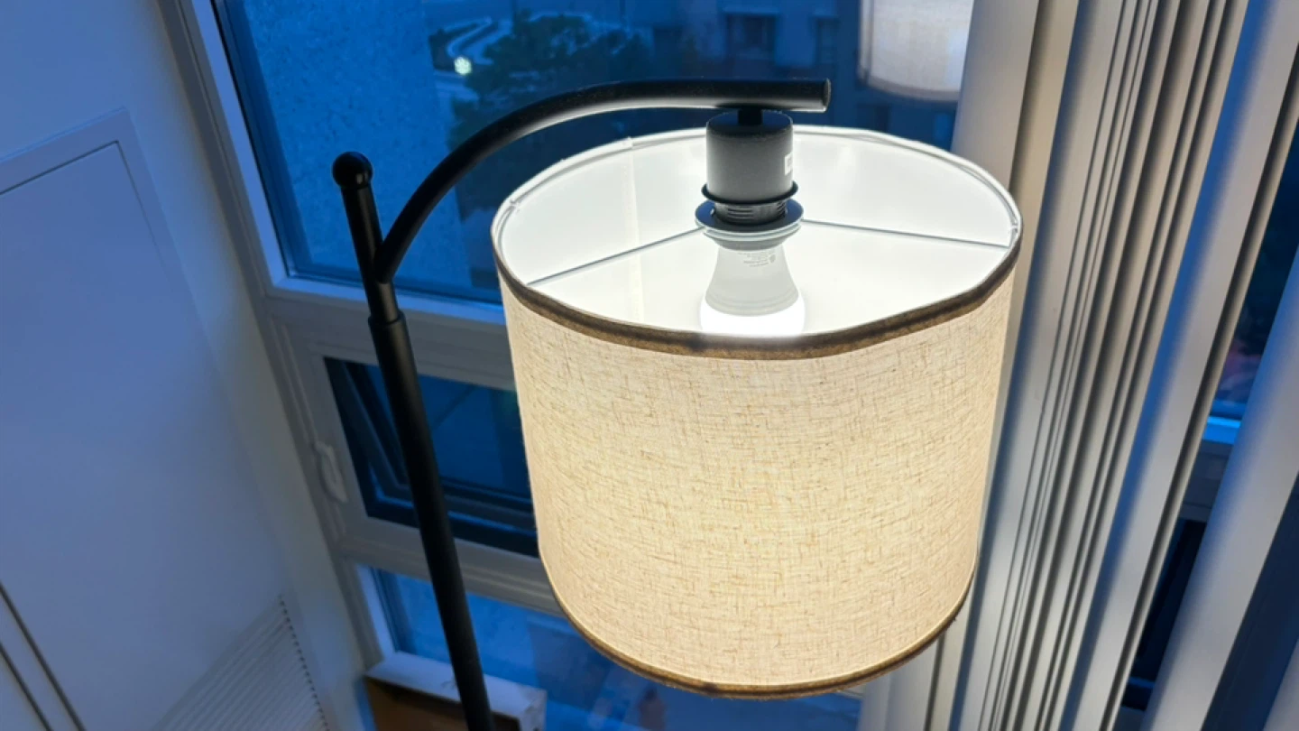 Arc Floor Lamp with Drum Shade - photo 3