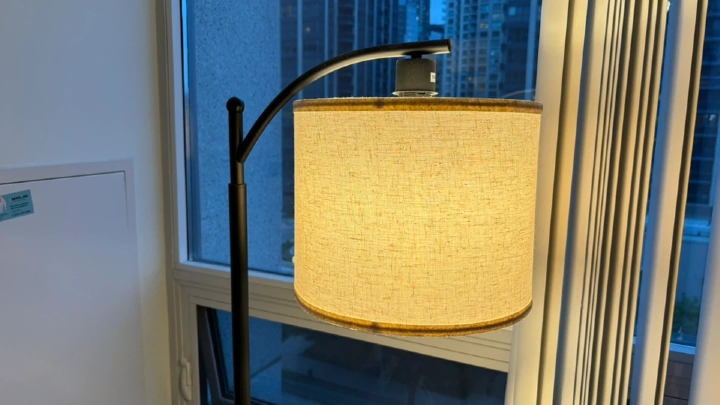 Arc Floor Lamp with Drum Shade - photo 2
