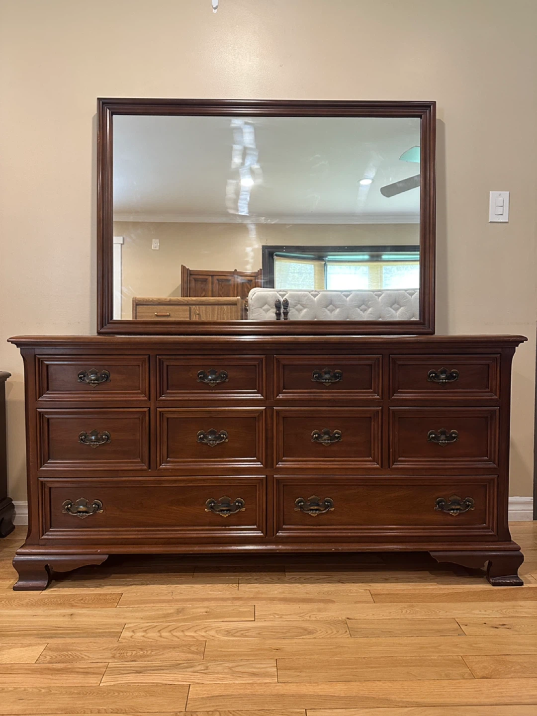 Vinatge Gibbard Solid Cherry Dresser with Mirror (CAN DELIVER)