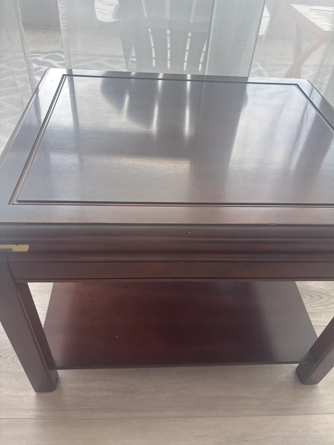 Real wood side table