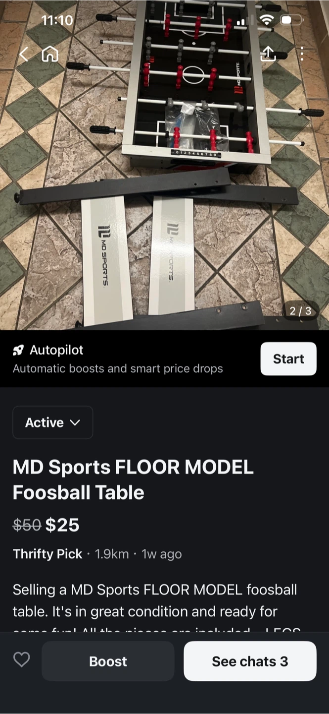 MD Sports Floor Model Foosball Table - photo 4