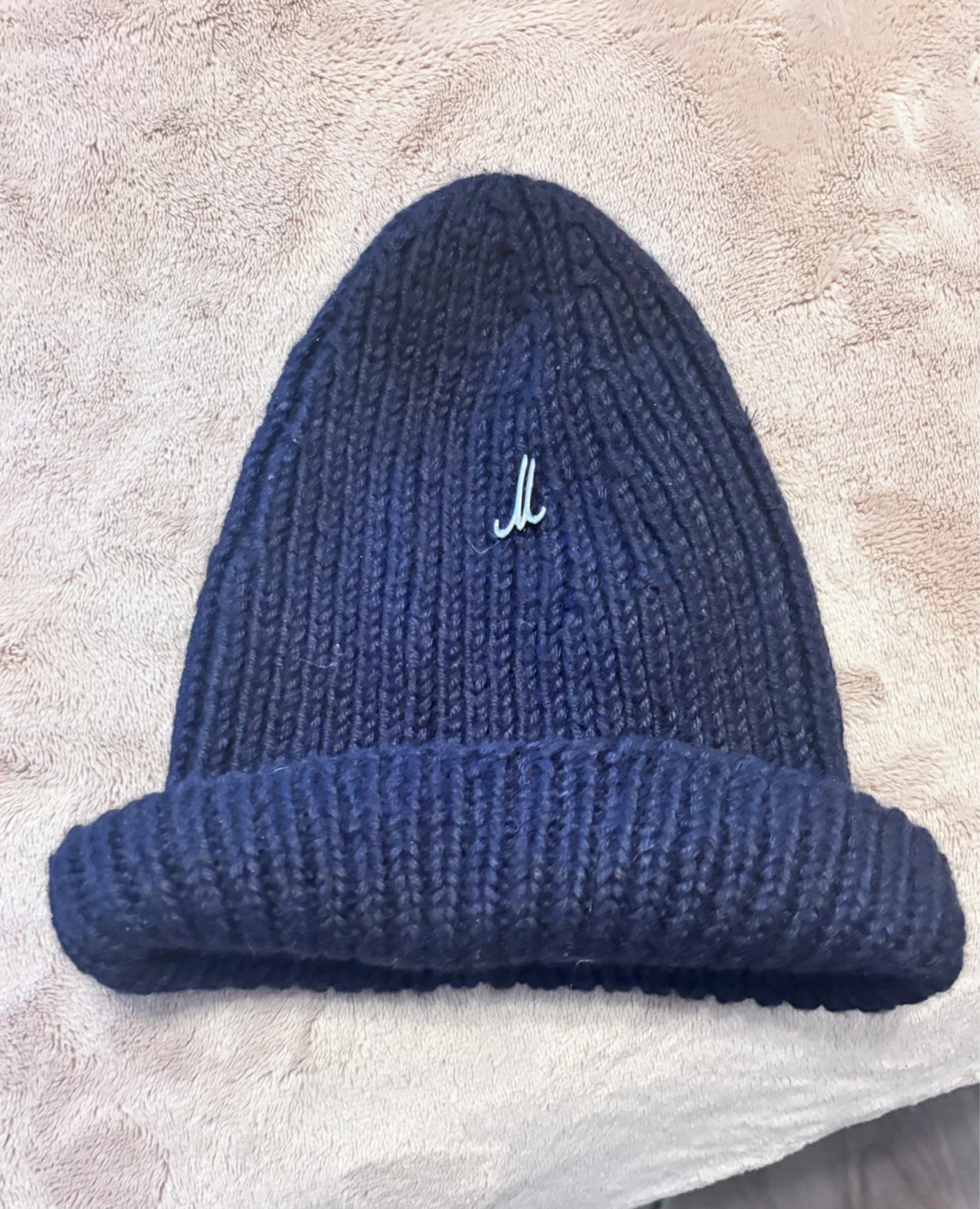 Navy Blue "M" Logo Beanie - photo 2