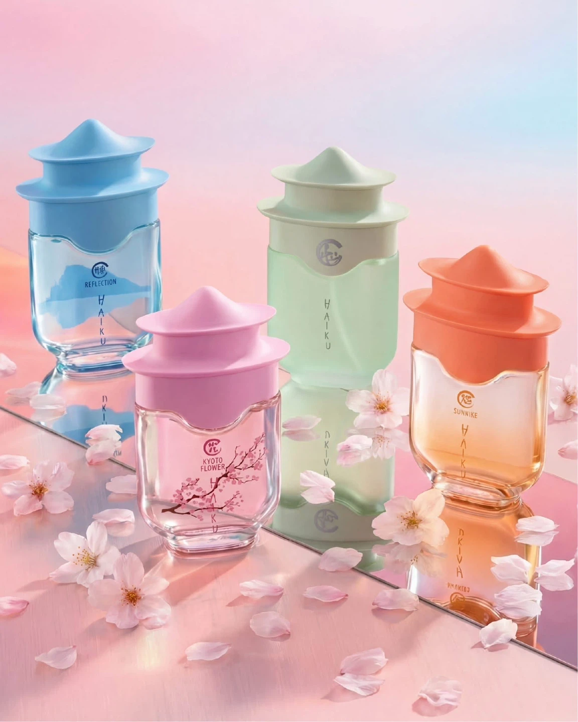 Lot of 4 Haiku Perfumes Eau De Parfum Spray 1.7 Oz each