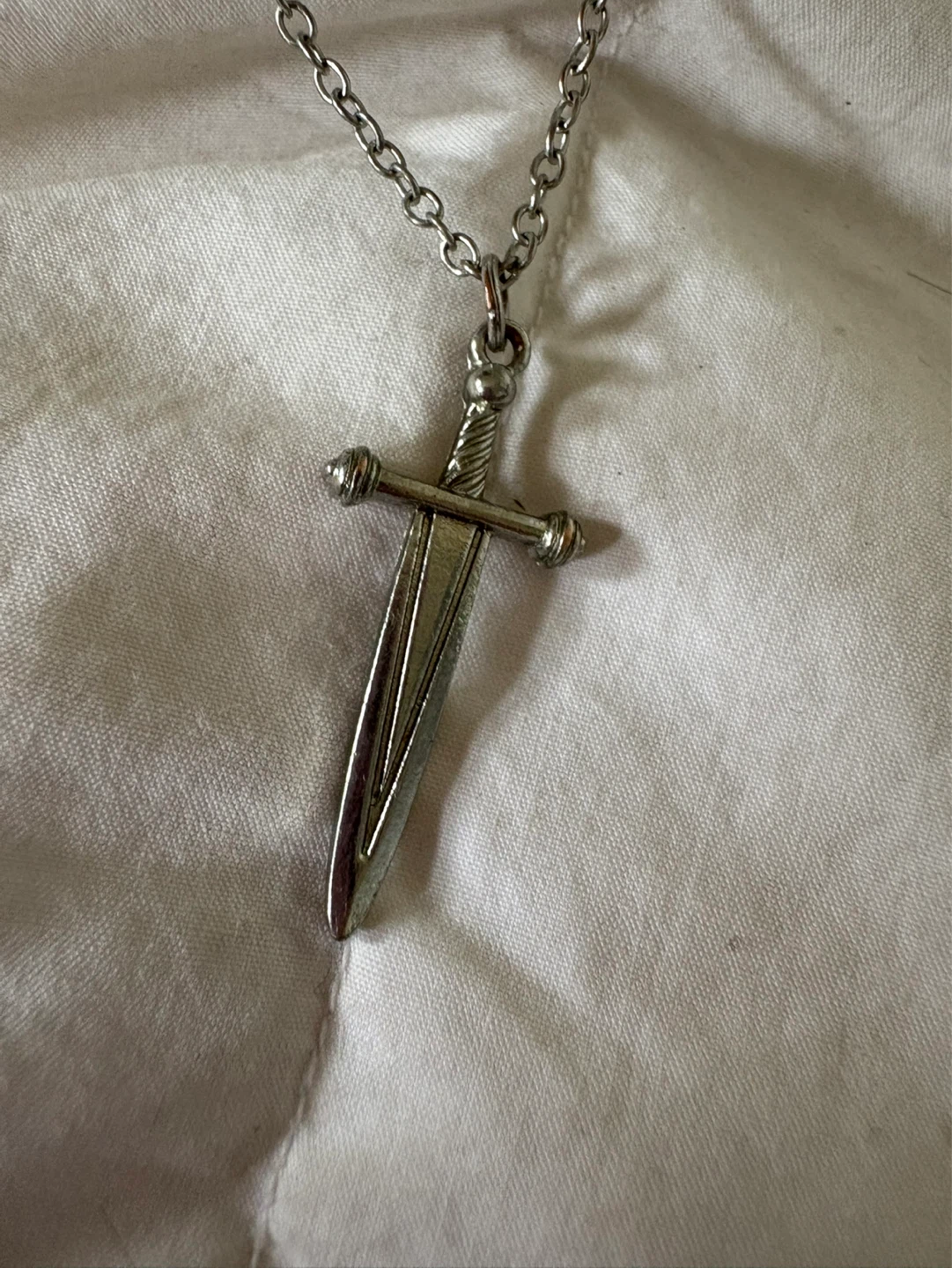 Silver Sword Pendant Necklace