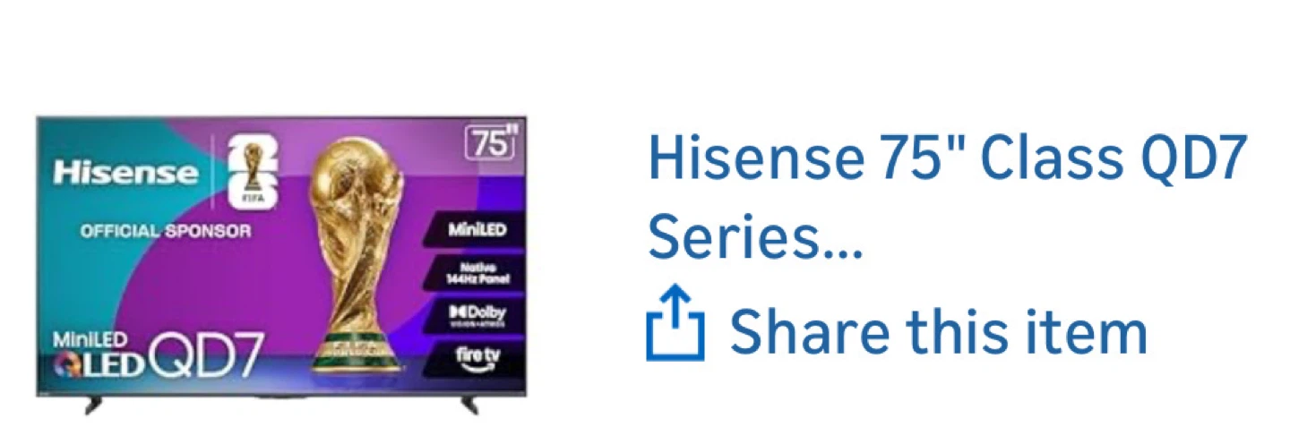 Hisense 75" Class QD7 Series Mini-LED TV - photo 4