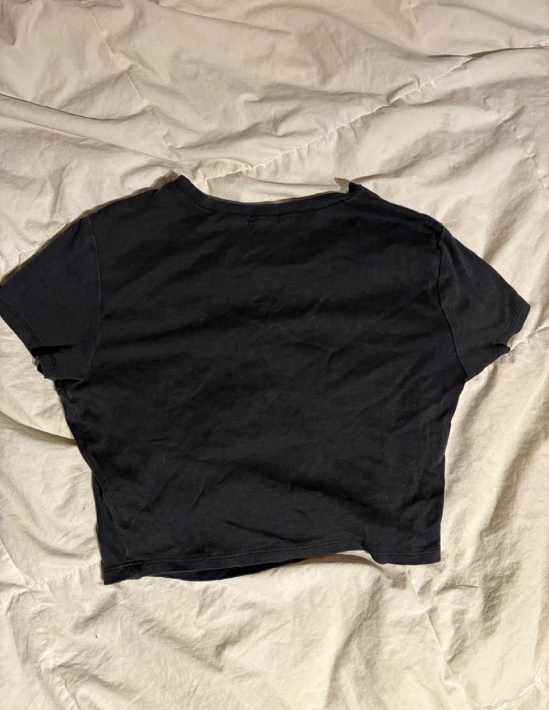 Garage Black Mushroom Embroidered Crop Top - S - photo 2