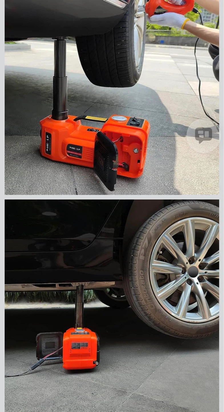 5T Electric Car Jack Kit with Air Pump and Impact Wrench - photo 2