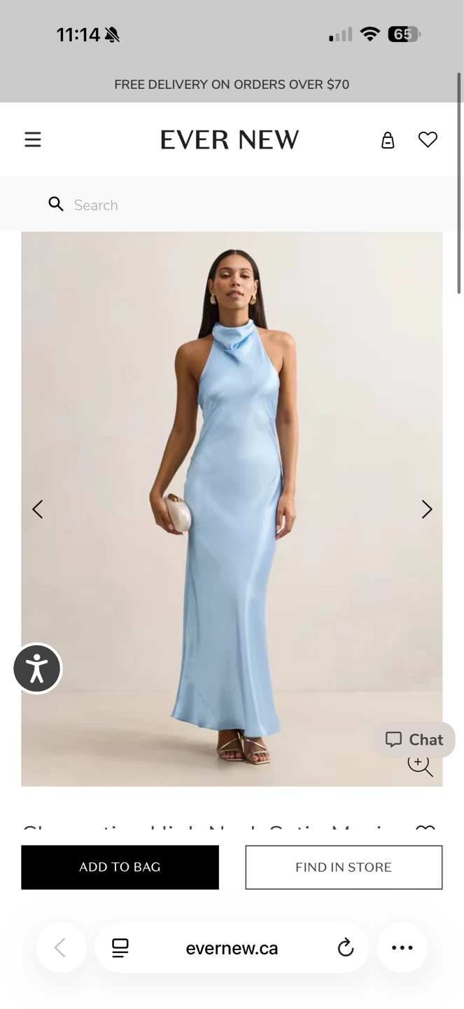 Ever New Clementine High Neck Satin Maxi Dress