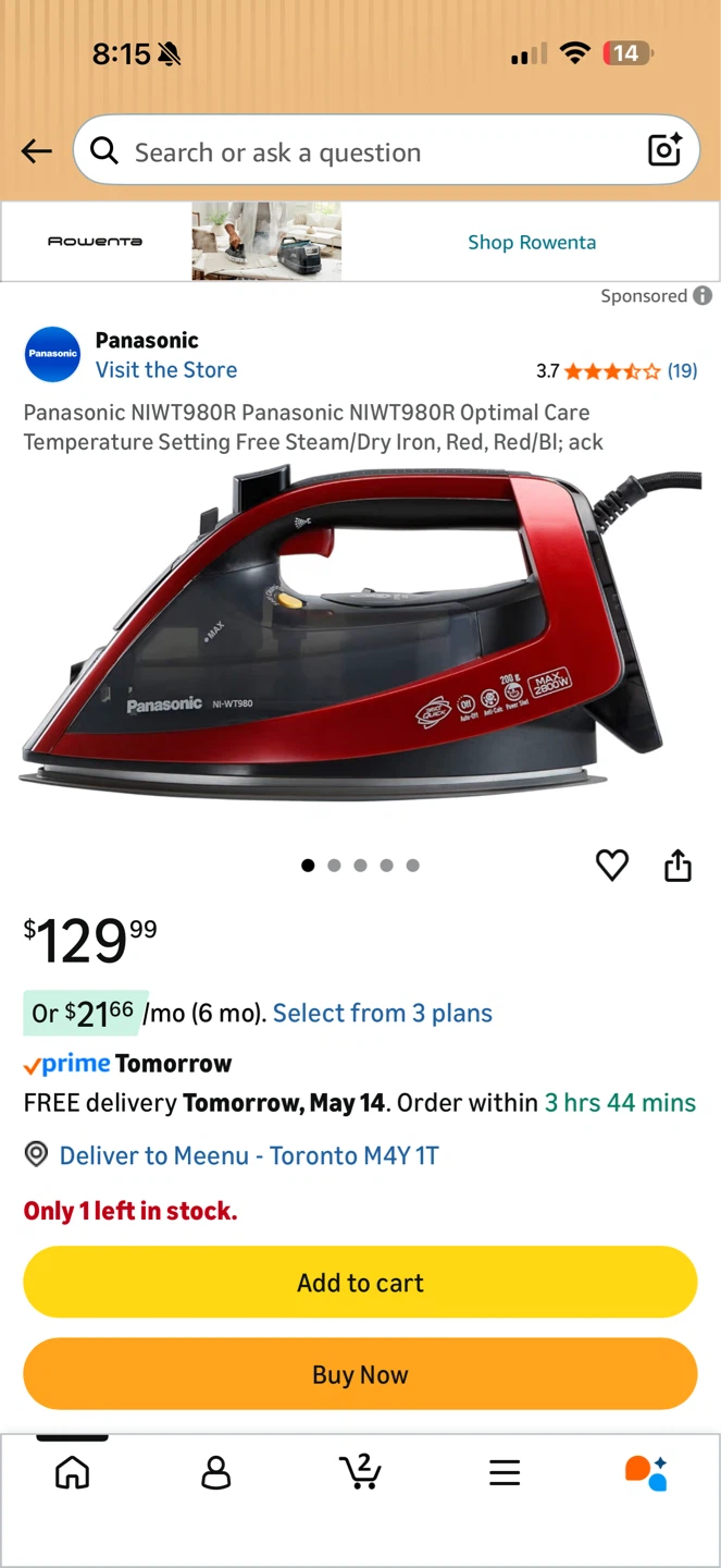 Panasonic NI-WT980 Steam/Dry Iron - photo 4