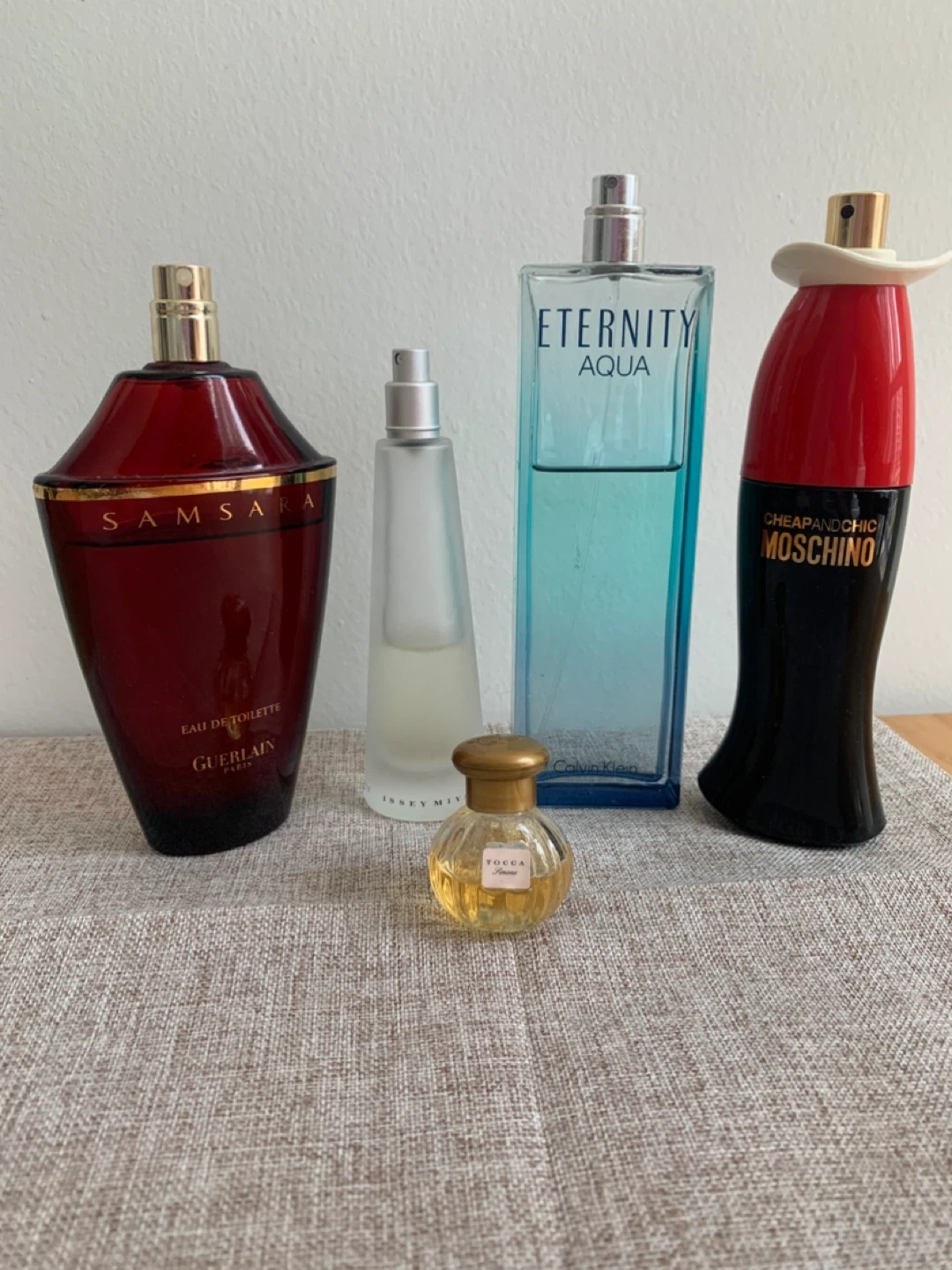 Guerlain Samsara, CK Eternity, Moschino, Issey Miyake Perfum
