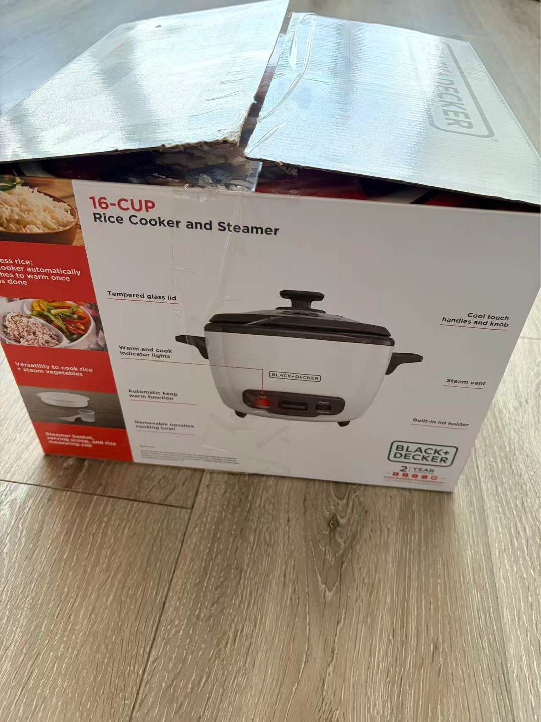 Black + Decker 16-Cup Rice Cooker and Steamer - photo 2