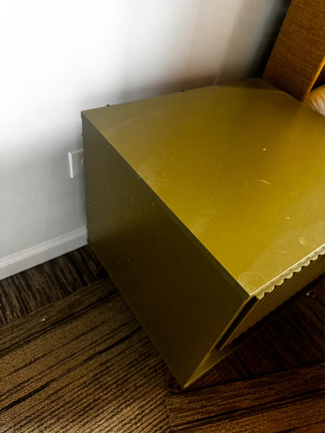 Olive Green Nightstand with Drawer - photo 3