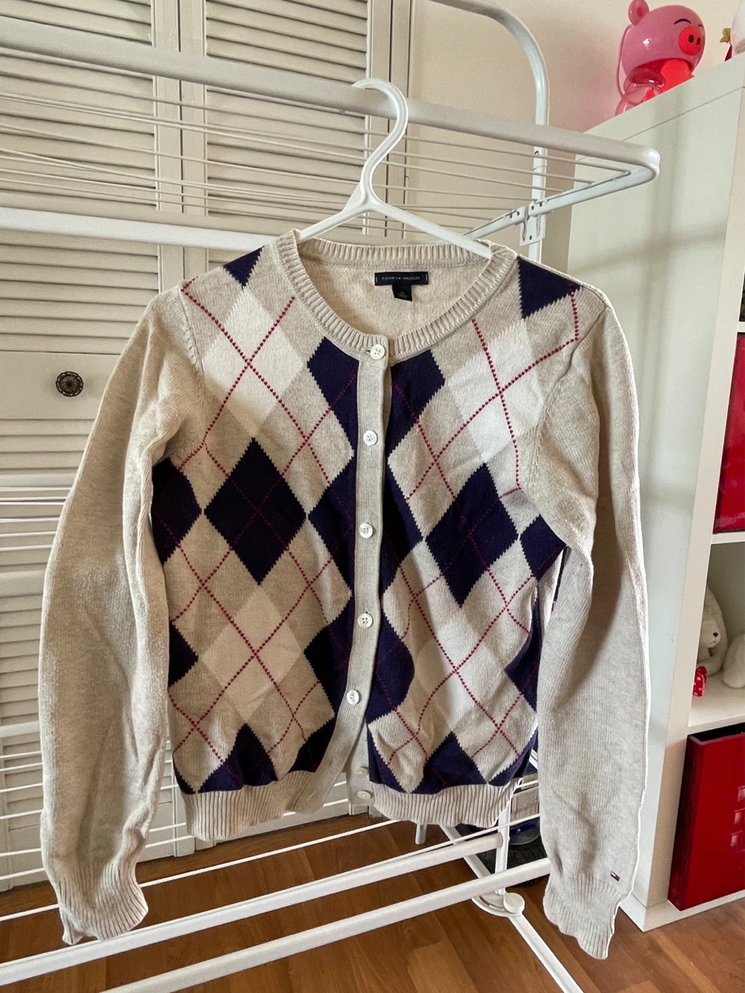 Cotton Tommy Hilfiger Argyle Cardigan for ladies