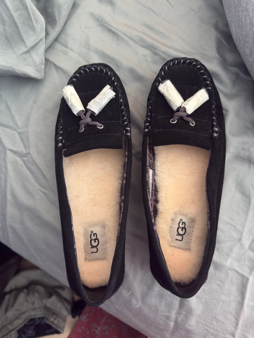 UGG Black Suede Moccasins