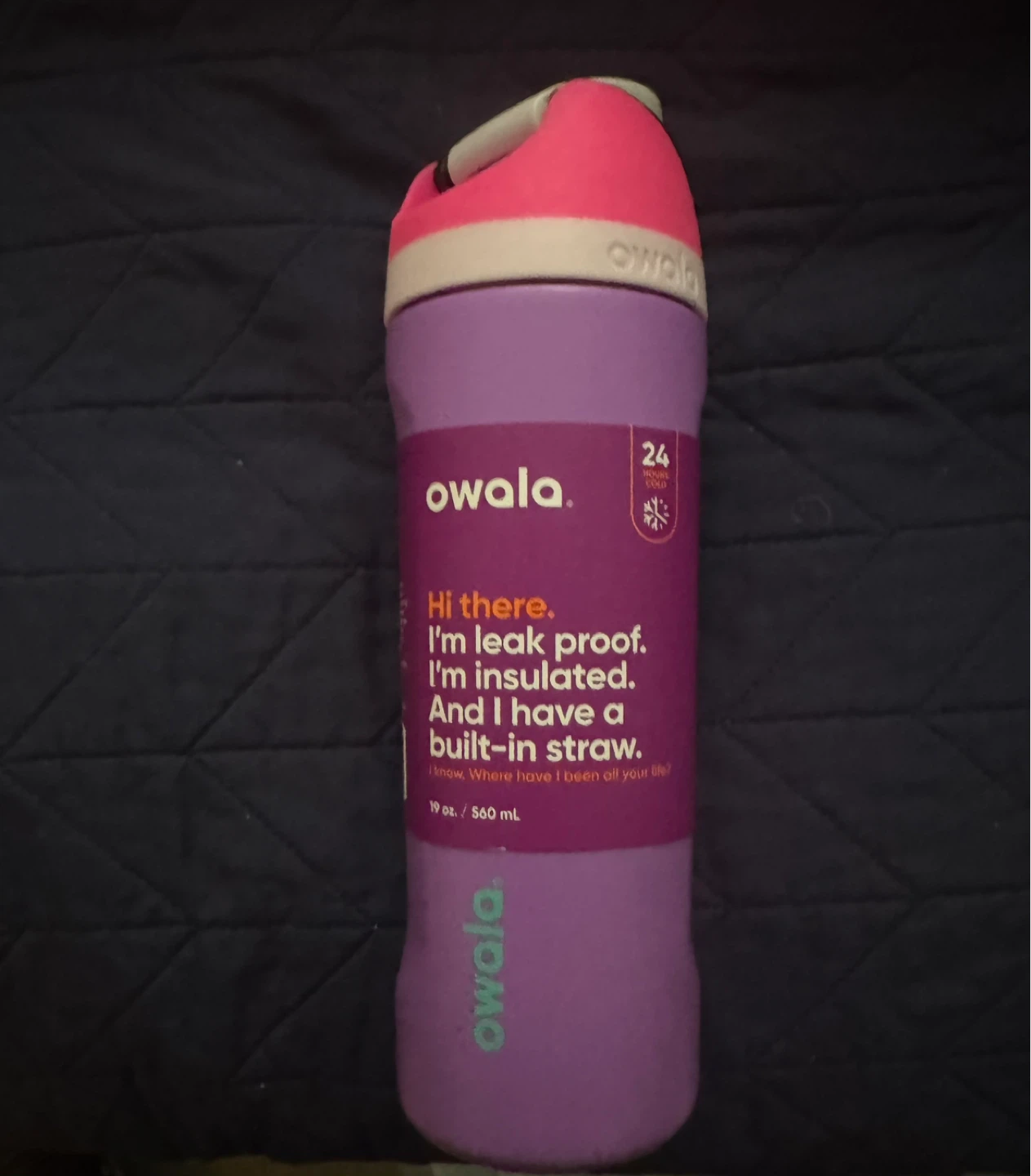 Owala 19 oz Water Bottle Free Sip Top- Purple