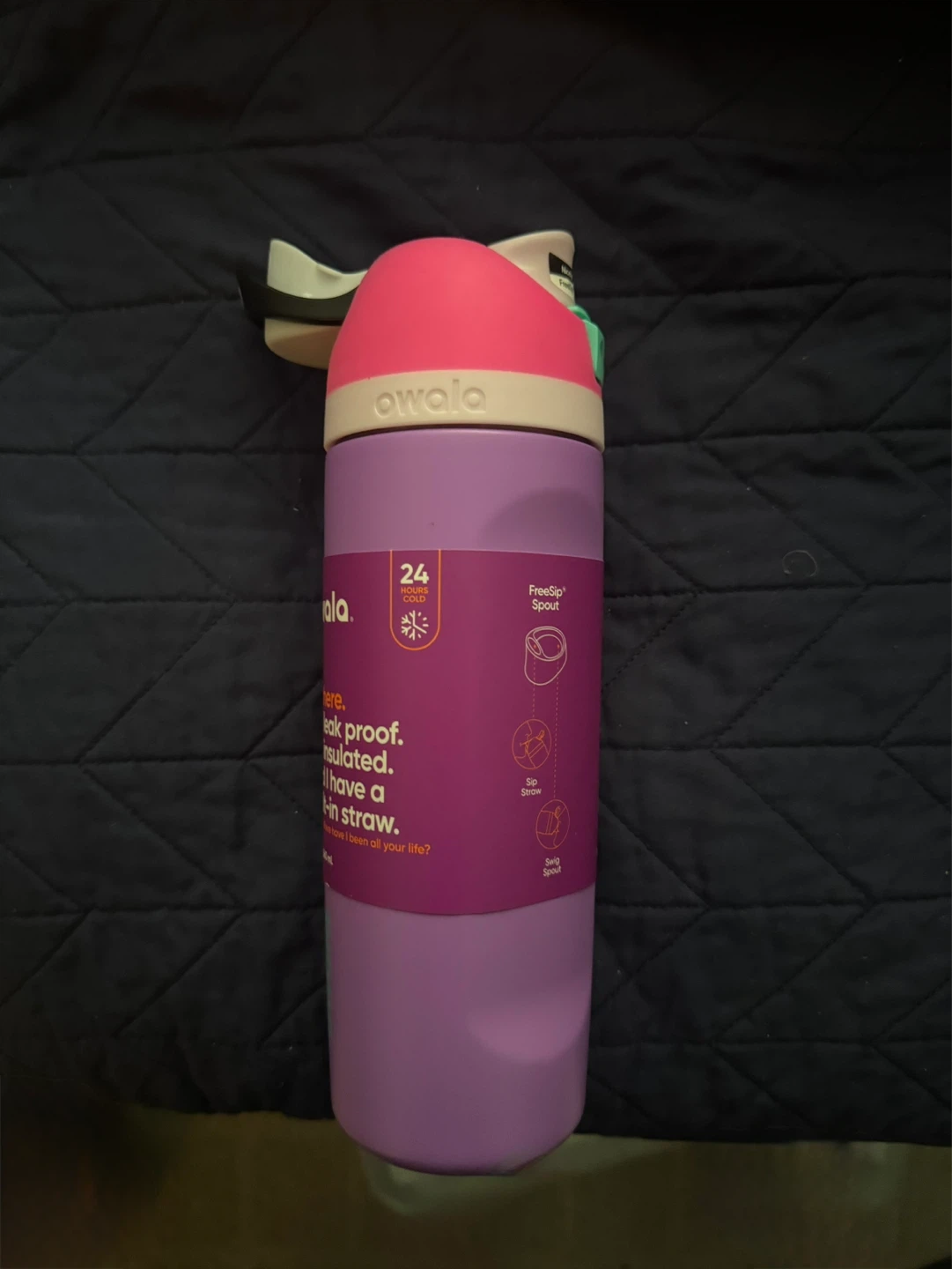 Owala 19 oz Water Bottle Free Sip Top- Purple - photo 2