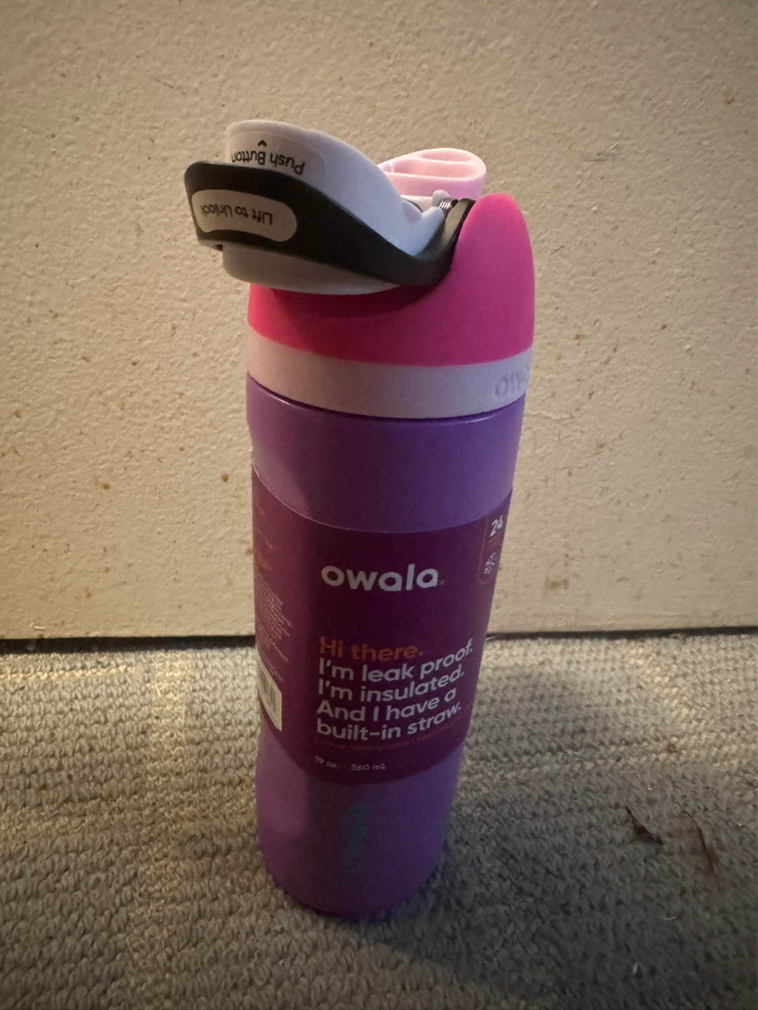 Owala 19 oz Water Bottle Free Sip Top- Purple - photo 4