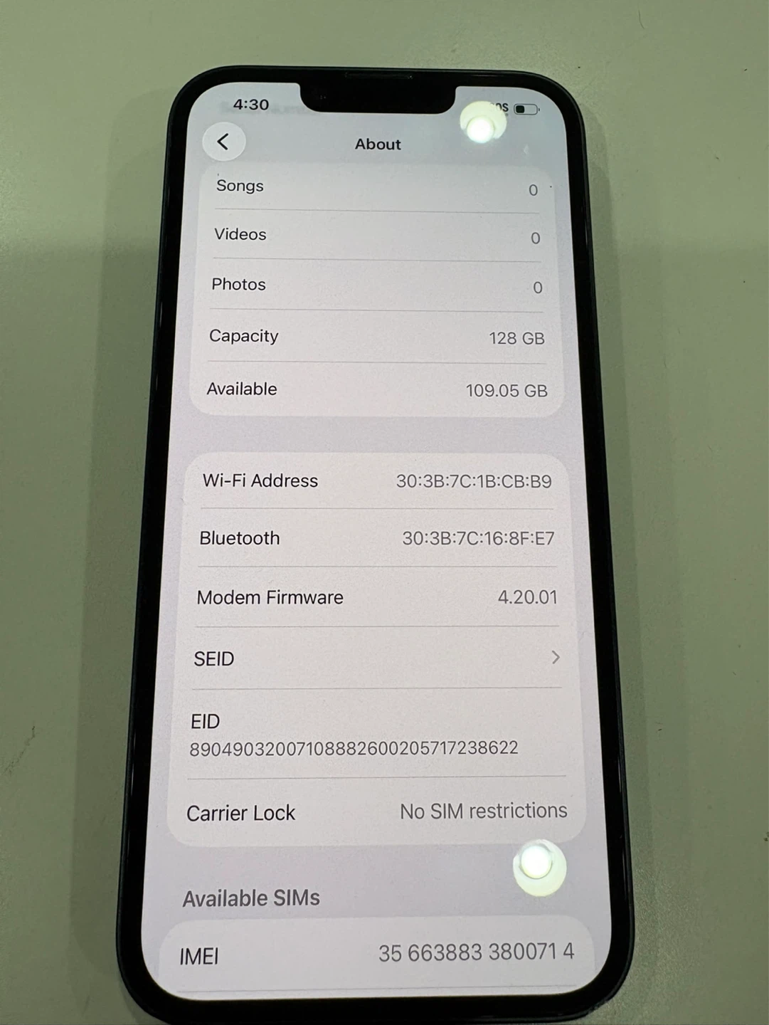iPhone 14 128GB Midnight Unlocked - 97% Battery - Like New - photo 4