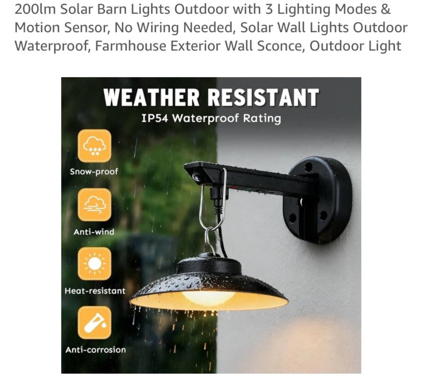 New Small Outdoor Solar Barn Light