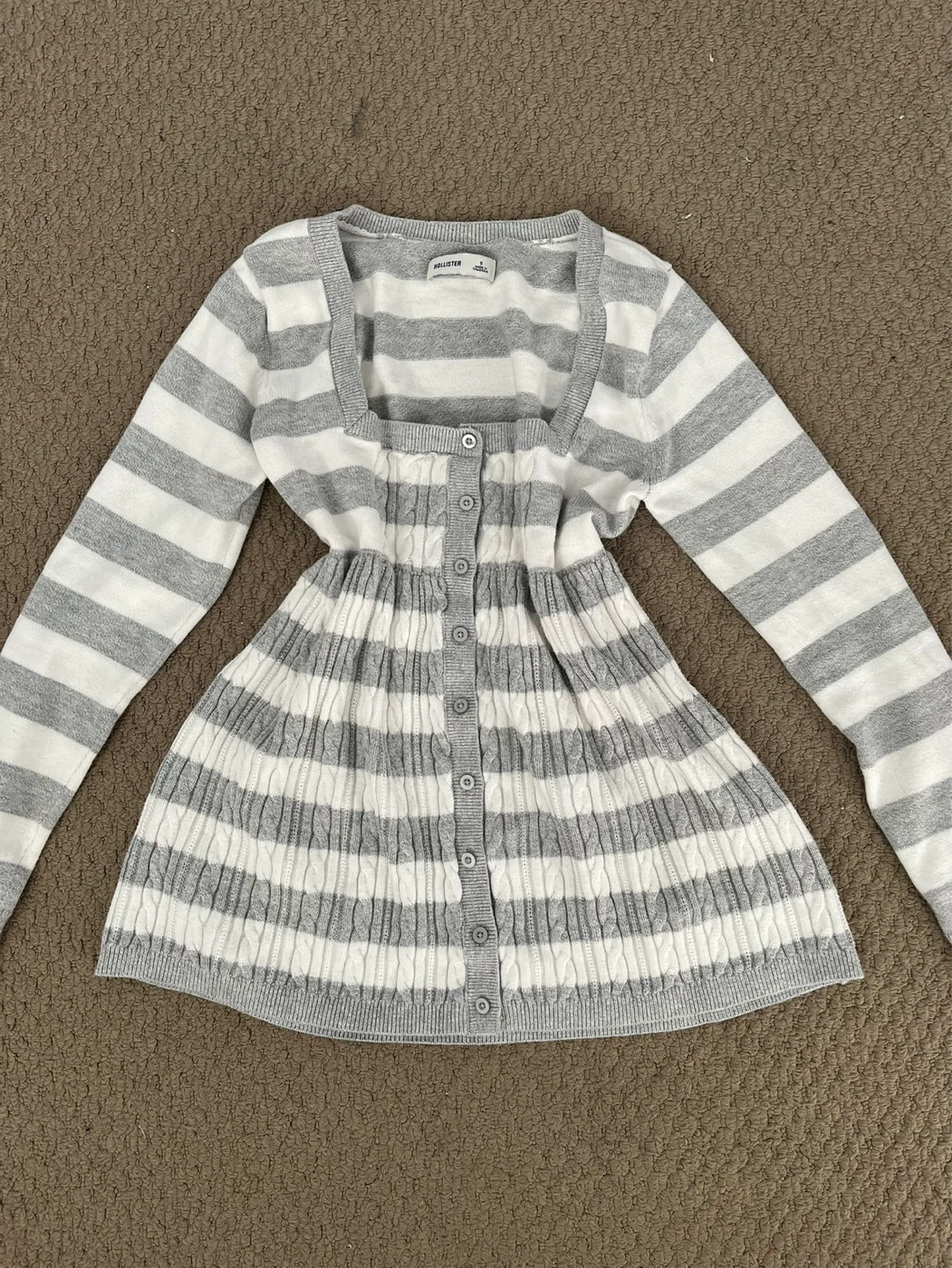Hollister Striped Cardigan - Size S